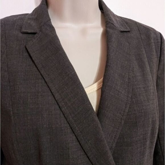 Gap Wool Blend Double Breasted Blazer Jacket Grey Size 4 - Picture 3 of 12
